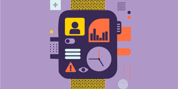 Illustratie Paars Horloge